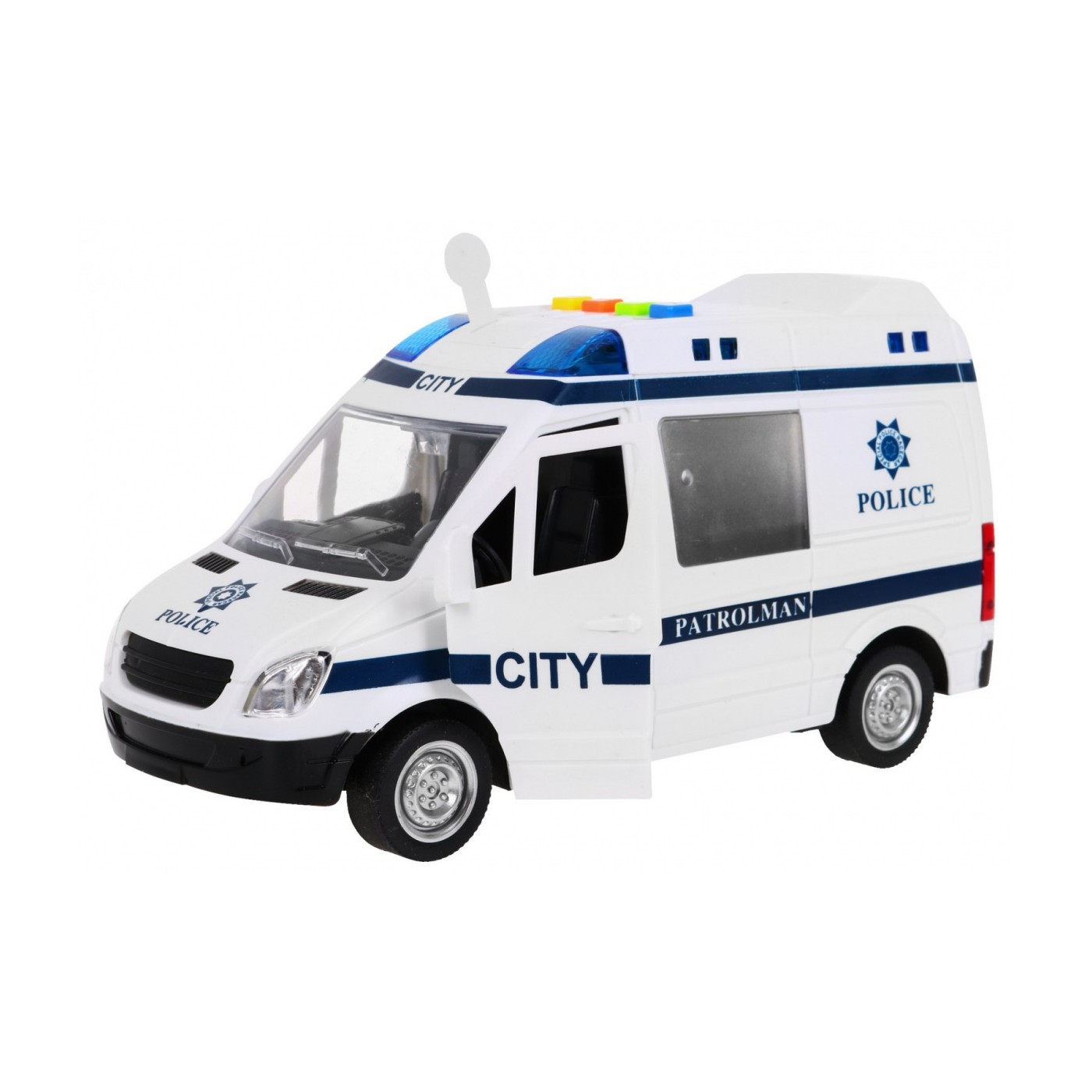 Velké policejní auto 1 16 Světla zvuky