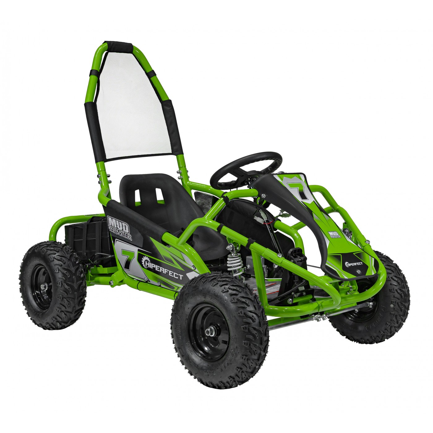 copy of Quad Highper na baterii žlutá 35 km/h + střídavý motor 1000 W + nafouknutá kola + nastavení sedadla