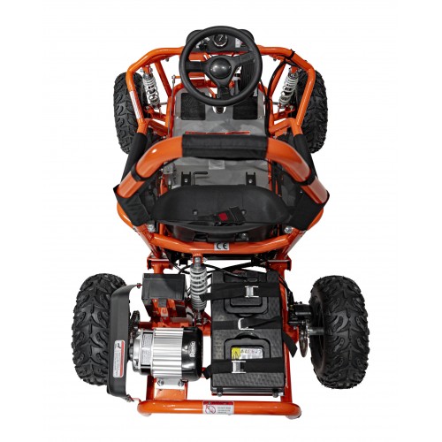 copy of Quad Highper na baterii žlutá 35 km/h + střídavý motor 1000 W + nafouknutá kola + nastavení sedadla