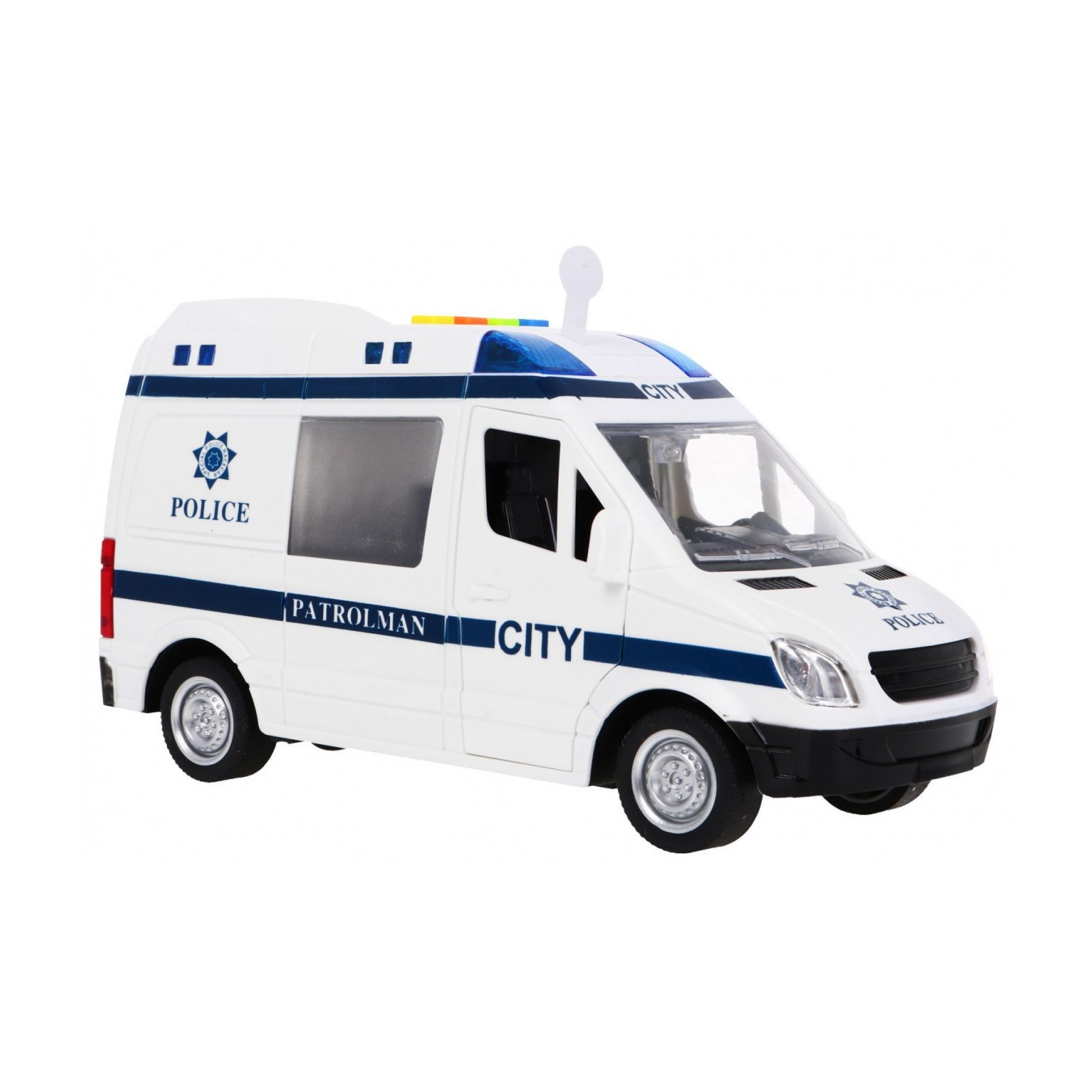 Velké policejní auto 1 16 Světla zvuky