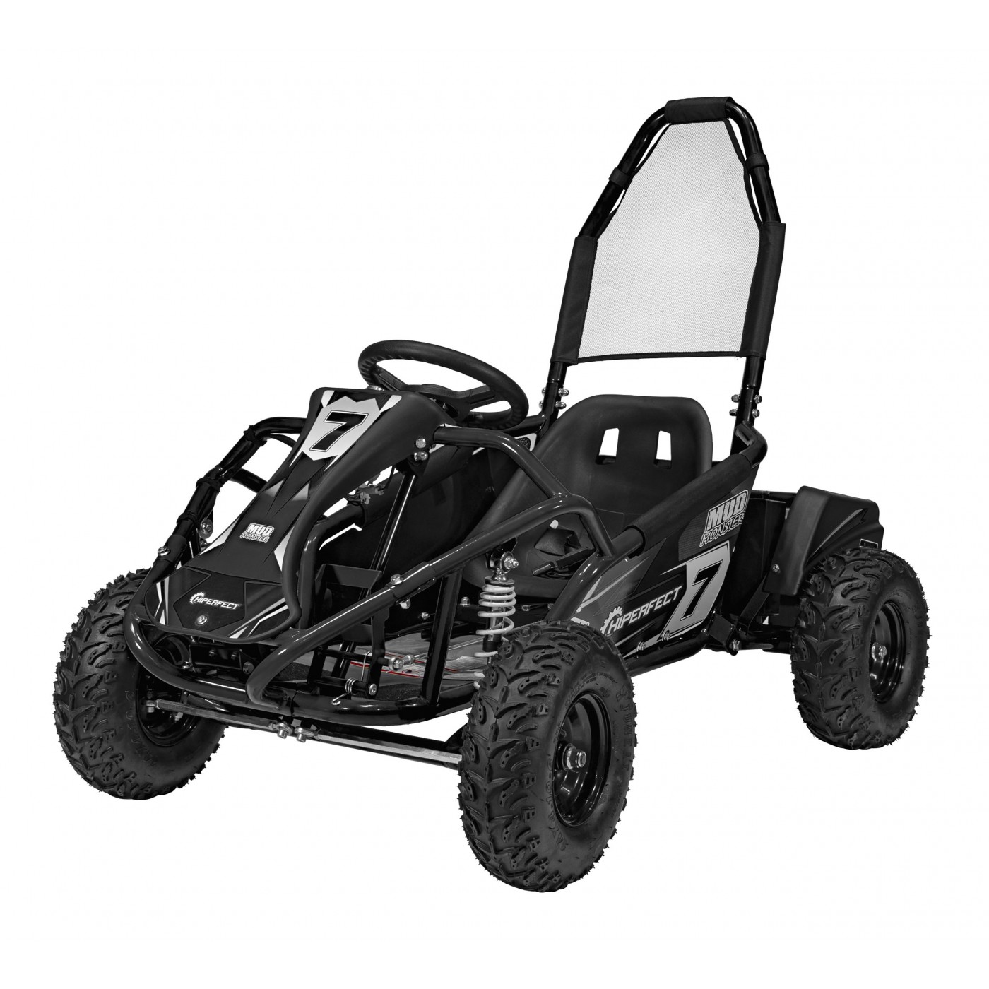 copy of Quad Highper na baterii žlutá 35 km/h + střídavý motor 1000 W + nafouknutá kola + nastavení sedadla