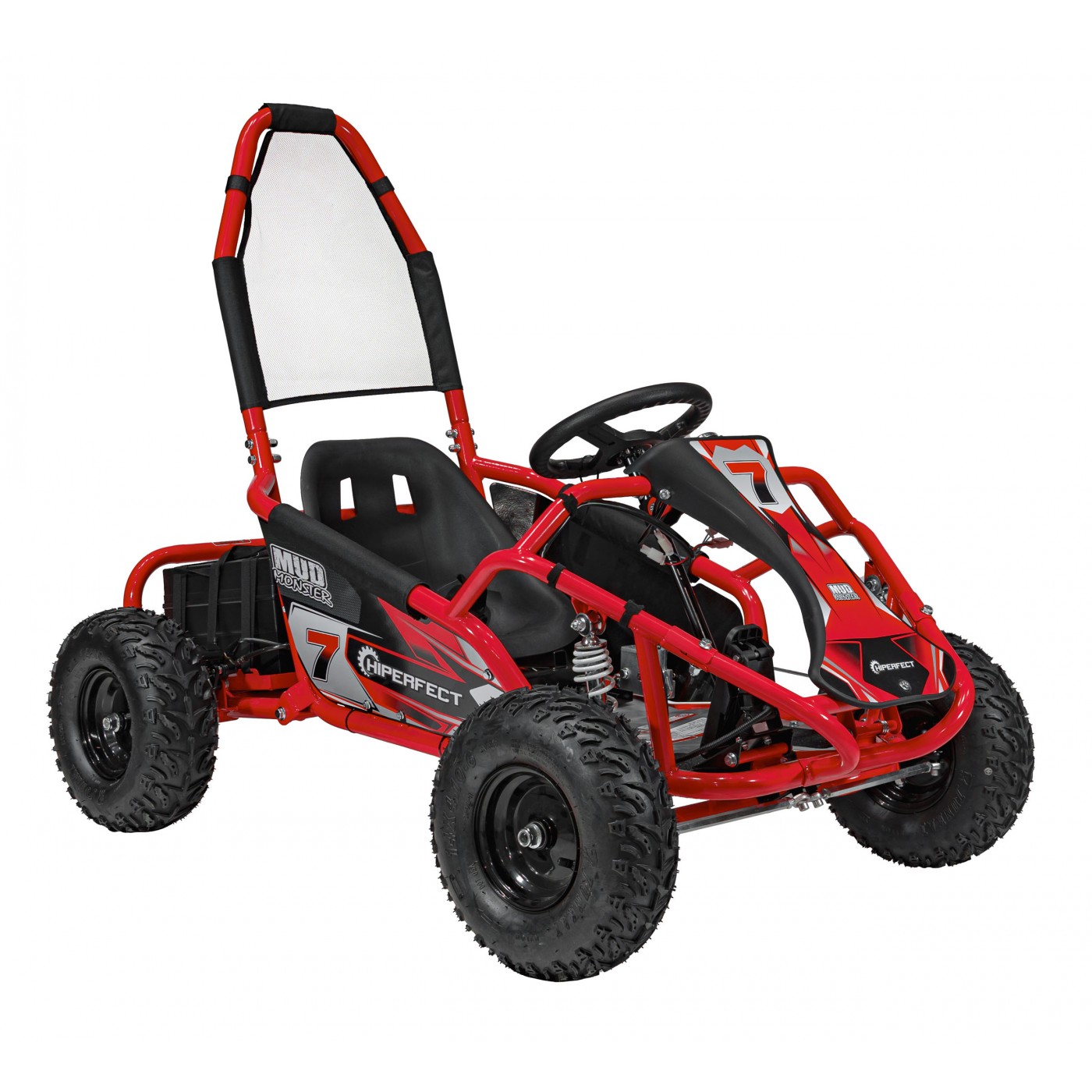 copy of Quad Highper na baterii žlutá 35 km/h + střídavý motor 1000 W + nafouknutá kola + nastavení sedadla