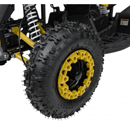 copy of Quad Highper na baterii žlutá 35 km/h + střídavý motor 1000 W + nafouknutá kola + nastavení sedadla