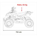 copy of Quad Highper na baterii žlutá 35 km/h + střídavý motor 1000 W + nafouknutá kola + nastavení sedadla
