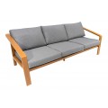 copy of Sada zahradního nábytku 6v1 Techorattan šedá pohovka vysoký stůl 2 křesla 2 poufy 12 polštářů