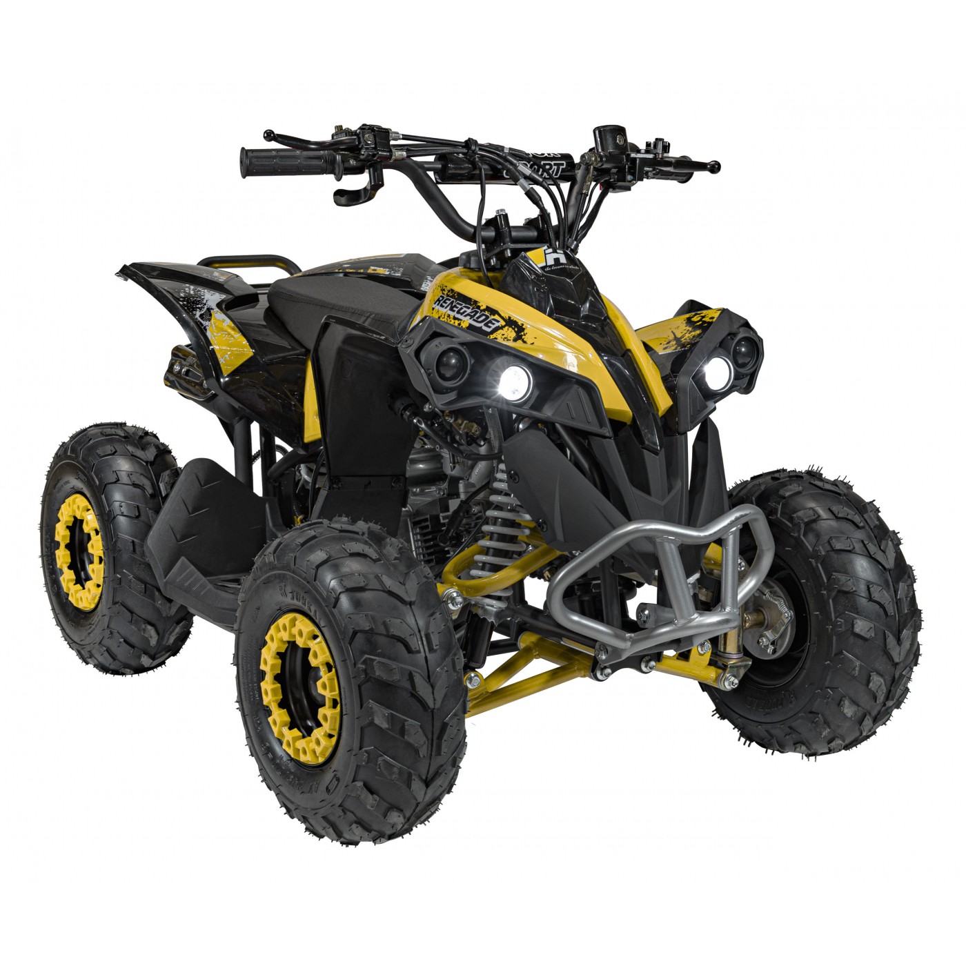 copy of Quad na baterii žlutá 35 km/h + střídavý motor 1000 W + nafouknutá kola + nastavení sedadla