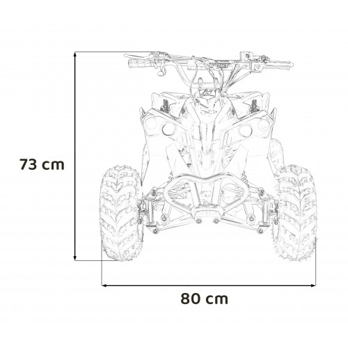 copy of Quad na baterii žlutá 35 km/h + střídavý motor 1000 W + nafouknutá kola + nastavení sedadla