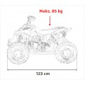 copy of Quad na baterii žlutá 35 km/h + střídavý motor 1000 W + nafouknutá kola + nastavení sedadla