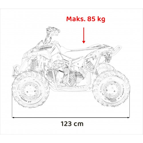 copy of Quad na baterii žlutá 35 km/h + střídavý motor 1000 W + nafouknutá kola + nastavení sedadla