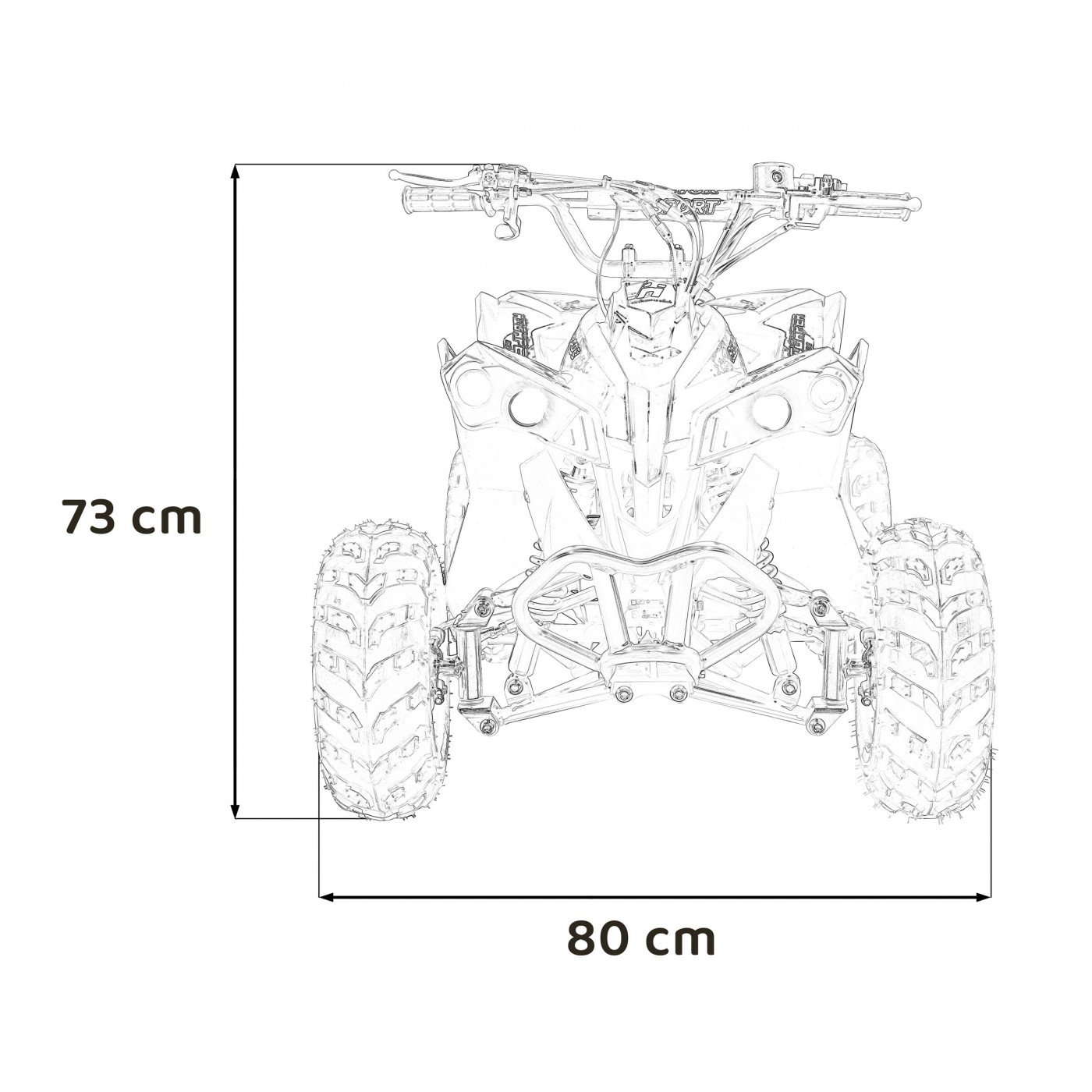 copy of Quad na baterii žlutá 35 km/h + střídavý motor 1000 W + nafouknutá kola + nastavení sedadla