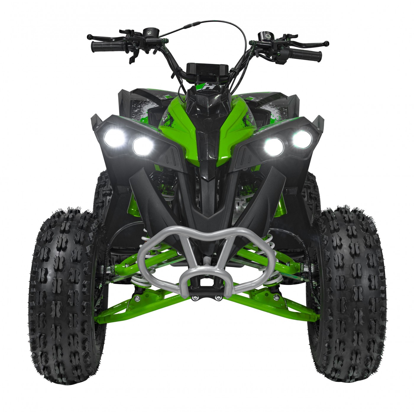 copy of Quad Highper na baterii žlutá 35 km/h + střídavý motor 1000 W + nafouknutá kola + nastavení sedadla