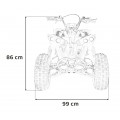 copy of Quad Highper na baterii žlutá 35 km/h + střídavý motor 1000 W + nafouknutá kola + nastavení sedadla