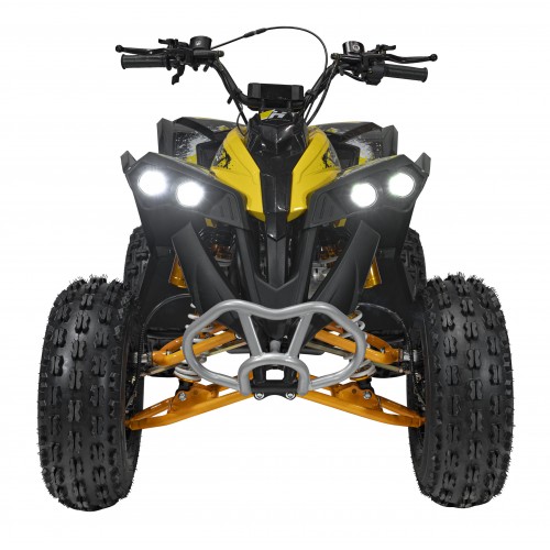 copy of Quad Highper na baterii žlutá 35 km/h + střídavý motor 1000 W + nafouknutá kola + nastavení sedadla