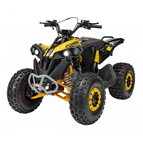 copy of Quad Highper na baterii žlutá 35 km/h + střídavý motor 1000 W + nafouknutá kola + nastavení sedadla
