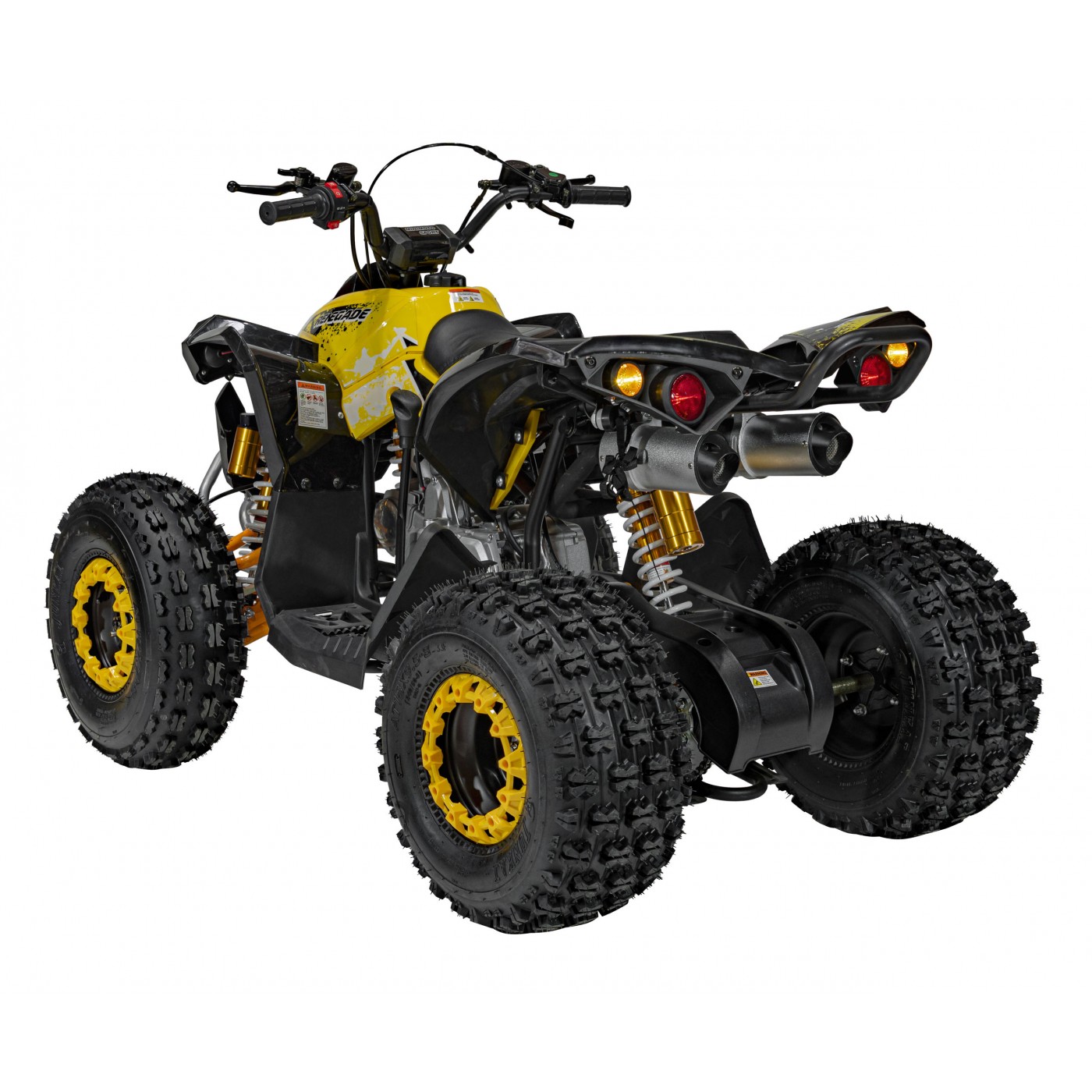 copy of Quad Highper na baterii žlutá 35 km/h + střídavý motor 1000 W + nafouknutá kola + nastavení sedadla