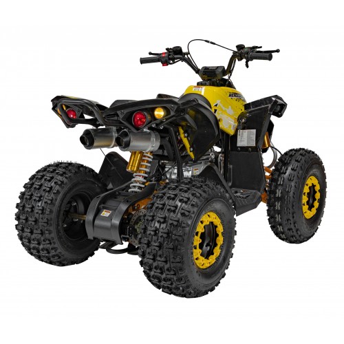 copy of Quad Highper na baterii žlutá 35 km/h + střídavý motor 1000 W + nafouknutá kola + nastavení sedadla