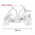 copy of Quad Highper na baterii žlutá 35 km/h + střídavý motor 1000 W + nafouknutá kola + nastavení sedadla