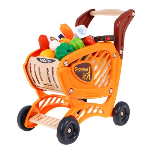 Velký supermarket pro děti 3+ Interaktivní set 65 el. + Pokladna + Skener + Vozík + Příslušenství