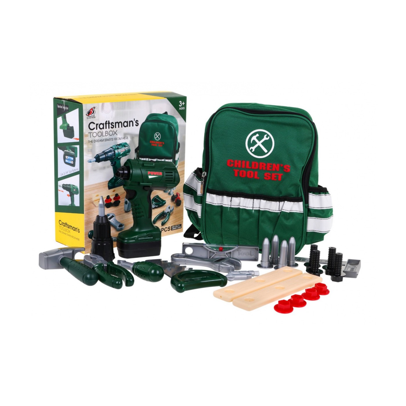 Dětská velká DIY sada 3+ interaktivní efekty + šroubovák + batoh