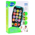 Interaktivní smartphone pro děti 12m+ modrý Zvuky světla 15 tlačítek