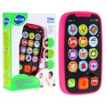 Interaktivní smartphone pro děti 12m+ růžové Zvuky světla 15 tlačítek