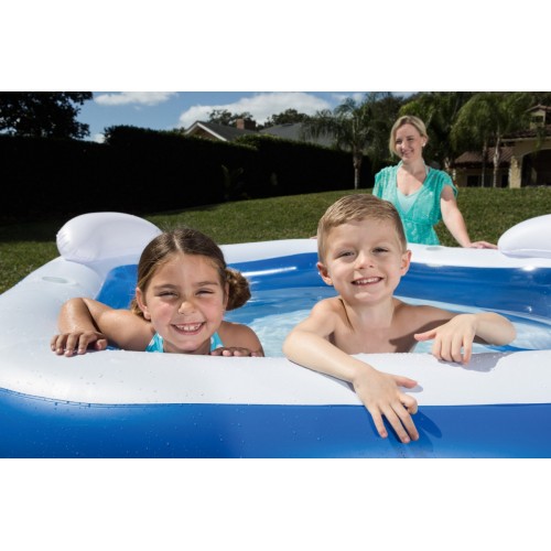 Nafukovací rodinný BAZÉN BESTWAY 213X206CM + 2 sedadla + 2 polštáře + 2 místa na pití