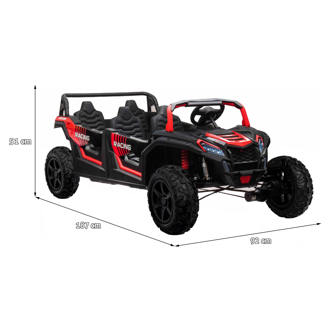 copy of 4místná bugina ATV RACING UTV2000 červená