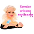 Blonďatá dětská vlasová stylingová panenka 3+ česací sada + doplňky k ozdobám