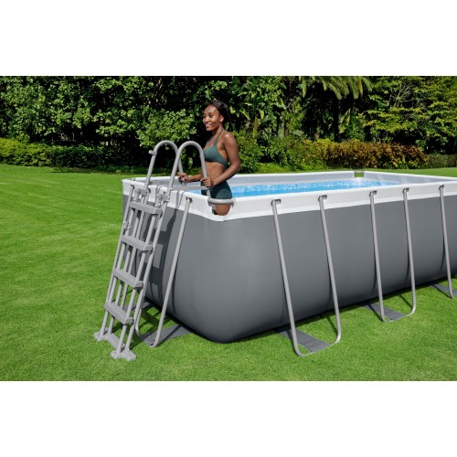 rámový bazén Power Steel 412x201x122 Šedá 13x6FT BESTWAY 6v1 + Příslušenství