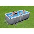 rámový bazén Power Steel 412x201x122 Šedá 13x6FT BESTWAY 6v1 + Příslušenství