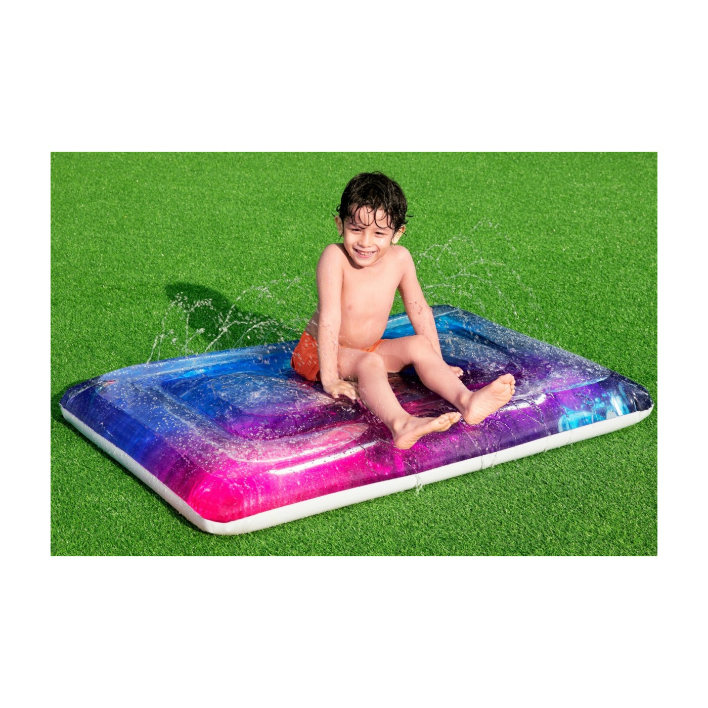 Galaktická vodní podložka pro děti 130x90cm BESTWAY + vodní sprej