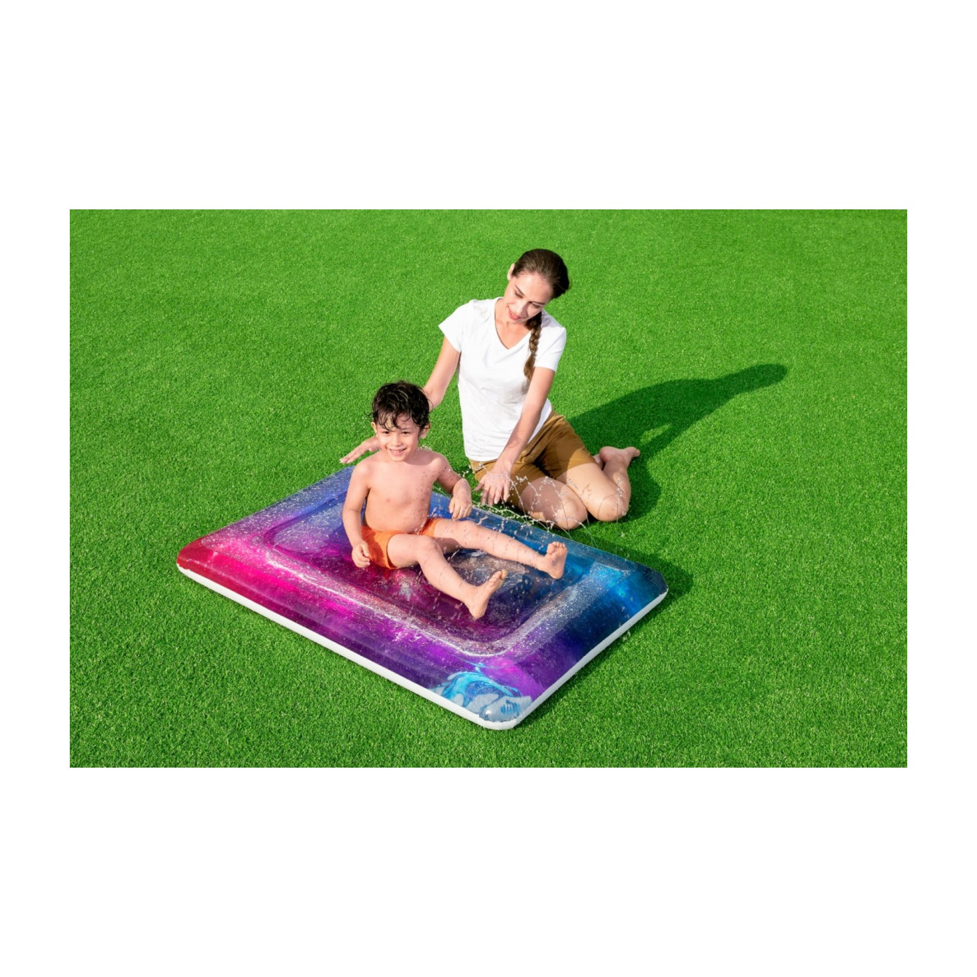 Galaktická vodní podložka pro děti 130x90cm BESTWAY + vodní sprej