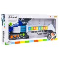 Barevná elektrická kytara pro děti 3+ hudební nástroj + zvuky světla