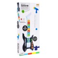 Barevná elektrická kytara pro děti 3+ mikrofon na stativu + zvuky světla