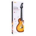 Elektrická kytara pro děti 3+ imitace dřevěná sluchátka s mikrofonem světelné zvuky