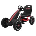 Gokart ABARTH na pedály pro děti černá Kola EVA + Ruční brza + Volný běh