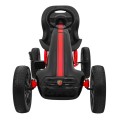 Gokart ABARTH na pedály pro děti černá Kola EVA + Ruční brza + Volný běh
