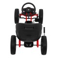 Gokart ABARTH na pedály pro děti černá Kola EVA + Ruční brza + Volný běh