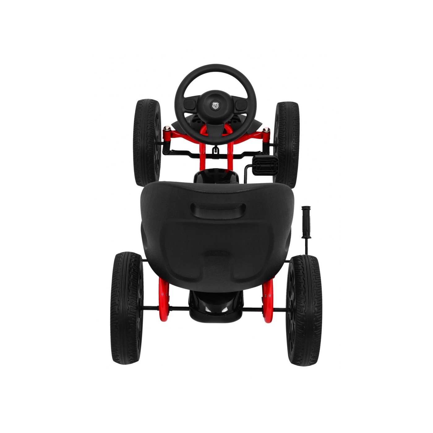 Gokart ABARTH na pedály pro děti černá Kola EVA + Ruční brza + Volný běh