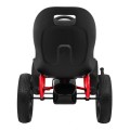 Gokart ABARTH na pedály pro děti černá Kola EVA + Ruční brza + Volný běh
