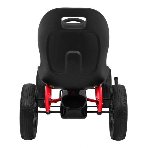 Gokart ABARTH na pedály pro děti černá Kola EVA + Ruční brza + Volný běh