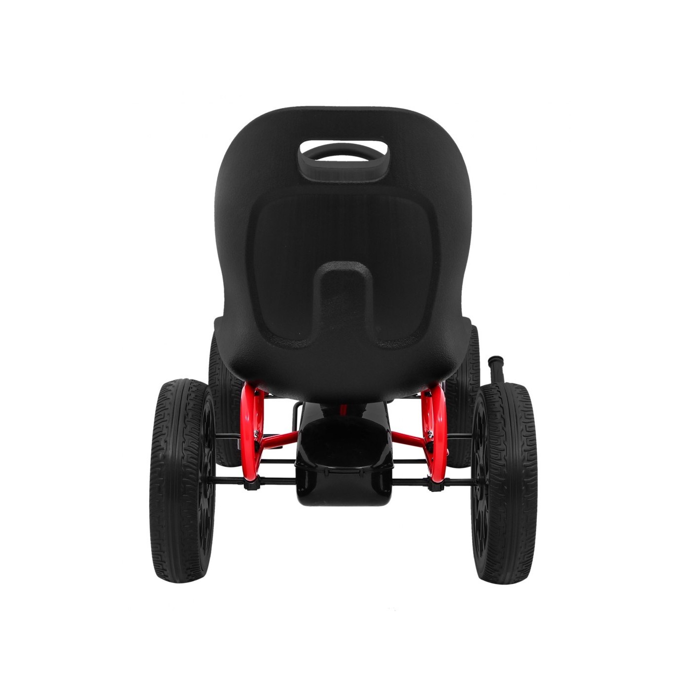Gokart ABARTH na pedály pro děti černá Kola EVA + Ruční brza + Volný běh