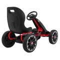 Gokart ABARTH na pedály pro děti černá Kola EVA + Ruční brza + Volný běh
