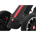 Gokart ABARTH na pedály pro děti černá Kola EVA + Ruční brza + Volný běh