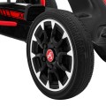 Gokart ABARTH na pedály pro děti černá Kola EVA + Ruční brza + Volný běh