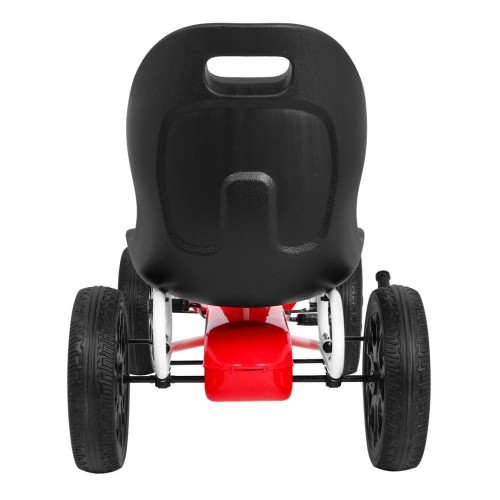 Gokart ABARTH na pedály pro děti červená + Kola EVA + Ruční brza + Volný běh