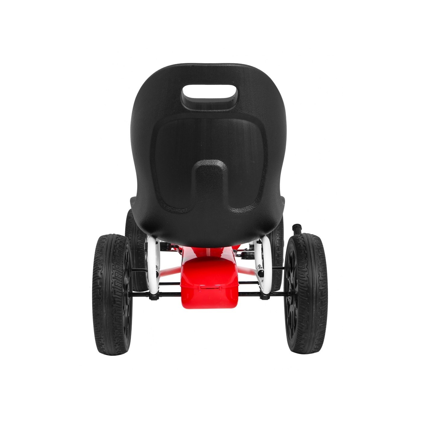 Gokart ABARTH na pedály pro děti červená + Kola EVA + Ruční brza + Volný běh