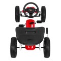 Gokart ABARTH na pedály pro děti červená + Kola EVA + Ruční brza + Volný běh