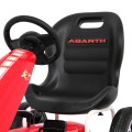 Gokart ABARTH na pedály pro děti červená + Kola EVA + Ruční brza + Volný běh