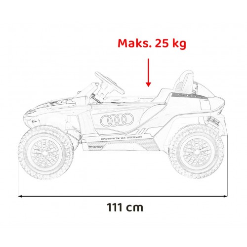 Vozidlo Audi RSQ E-TRON šedé